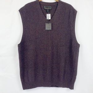NWT Jos. A. Bank Reserve  Cashmere Heather Brown Sweater Vest